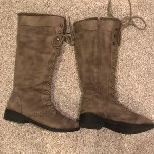 Lace up combat boots